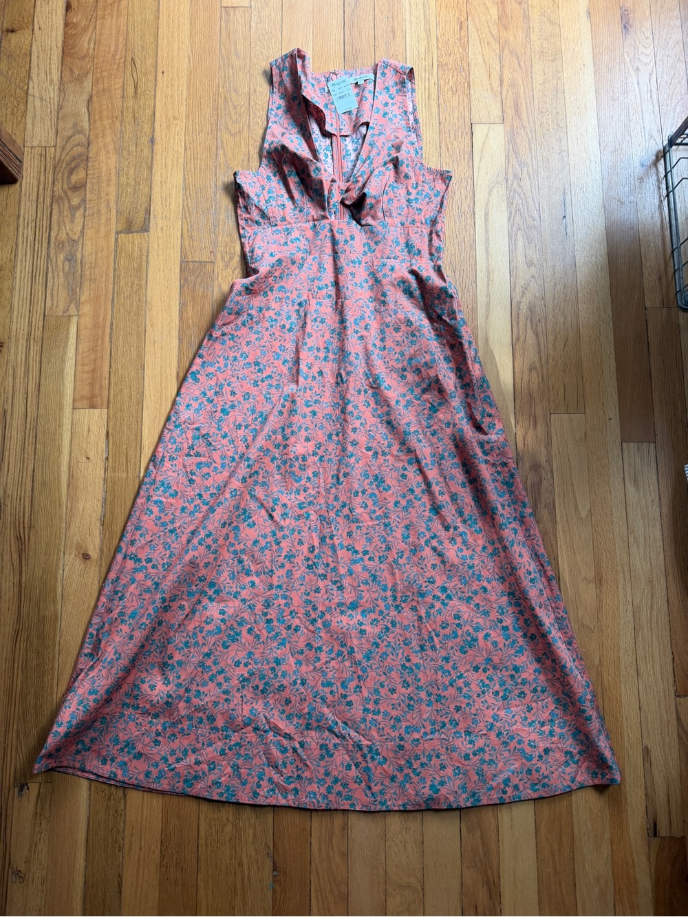 NEW Madewell Orange and blue floral maxi dress